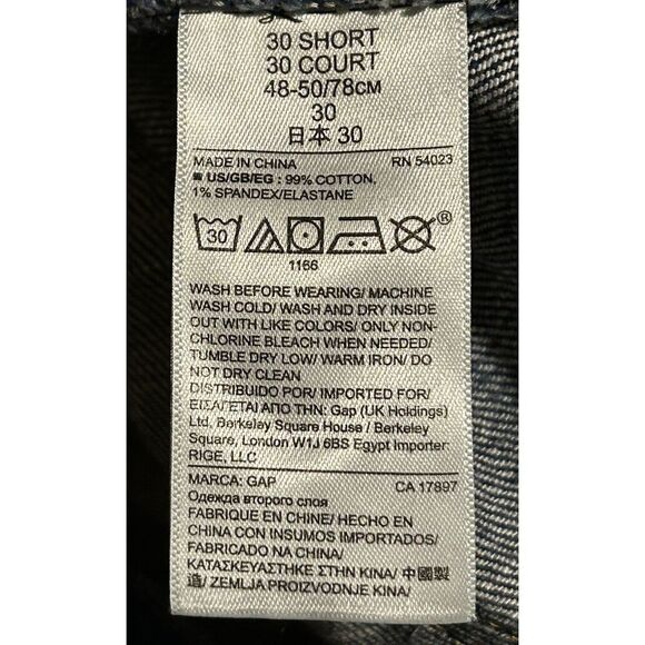 Gap 1969 Women's Real Straight Blue Denim Jeans 30 Short/10 Short - Picture 5 of 5